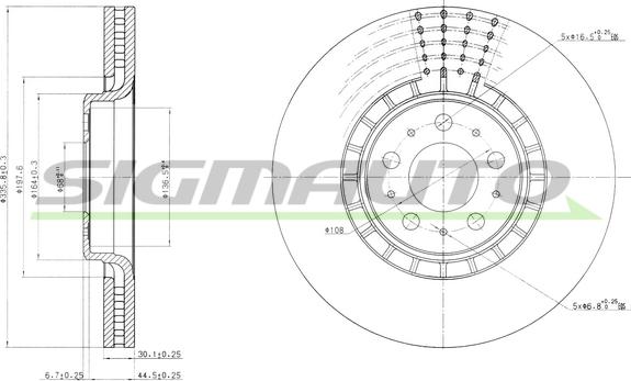 SIGMAUTO DBB371V - Disque de frein cwaw.fr