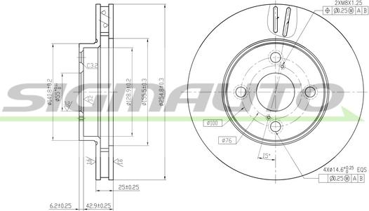 SIGMAUTO DBB294V - Disque de frein cwaw.fr