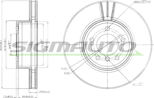 SIGMAUTO DBB242V - Disque de frein cwaw.fr