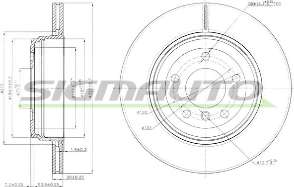 SIGMAUTO DBB260V - Disque de frein cwaw.fr