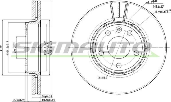 SIGMAUTO DBB204V - Disque de frein cwaw.fr