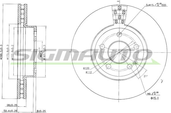 SIGMAUTO DBB203V - Disque de frein cwaw.fr