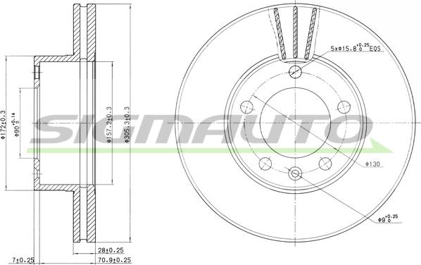 SIGMAUTO DBB217V - Disque de frein cwaw.fr