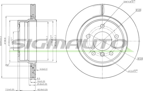 SIGMAUTO DBB285V - Disque de frein cwaw.fr