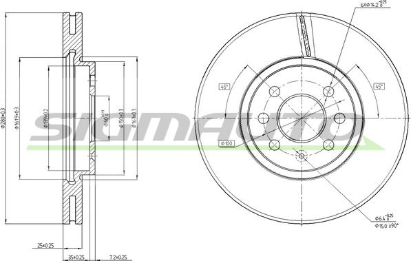 SIGMAUTO DBB236V - Disque de frein cwaw.fr