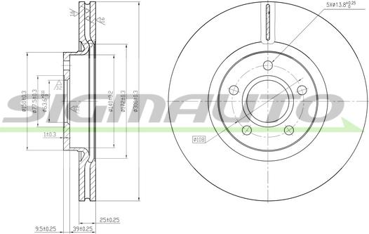 SIGMAUTO DBB225V - Disque de frein cwaw.fr