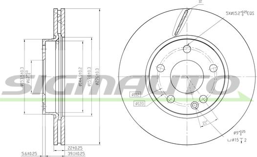 SIGMAUTO DBB220V - Disque de frein cwaw.fr