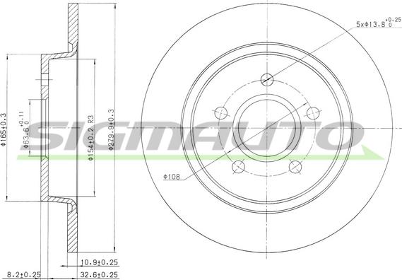 SIGMAUTO DBB227S - Disque de frein cwaw.fr