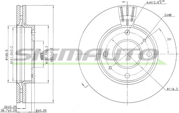 SIGMAUTO DBB270V - Disque de frein cwaw.fr