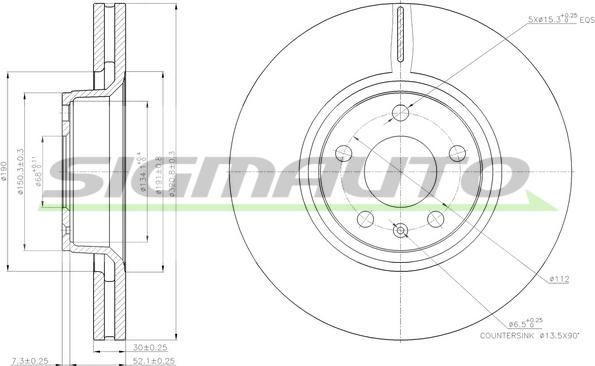 SIGMAUTO DBB277V - Disque de frein cwaw.fr