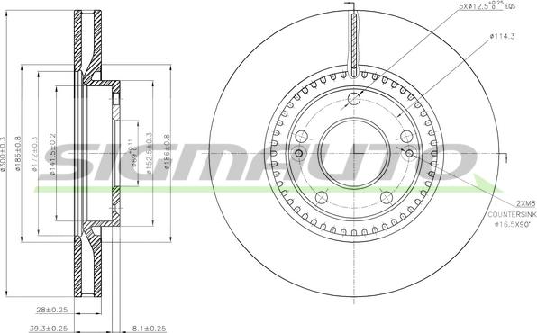 SIGMAUTO DBB795V - Disque de frein cwaw.fr