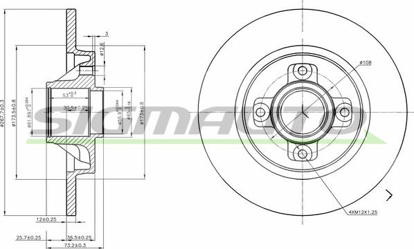 SIGMAUTO DBB791S - Disque de frein cwaw.fr