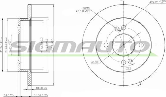 SIGMAUTO DBB793S - Disque de frein cwaw.fr