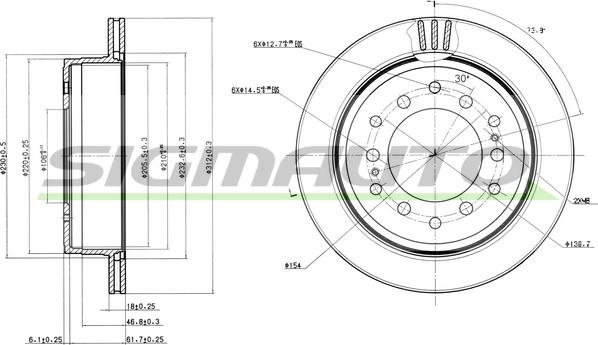 SIGMAUTO DBB743V - Disque de frein cwaw.fr