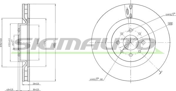 SIGMAUTO DBB742V - Disque de frein cwaw.fr