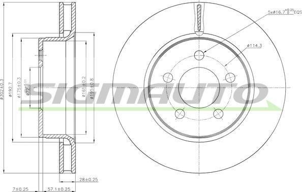 SIGMAUTO DBB759V - Disque de frein cwaw.fr