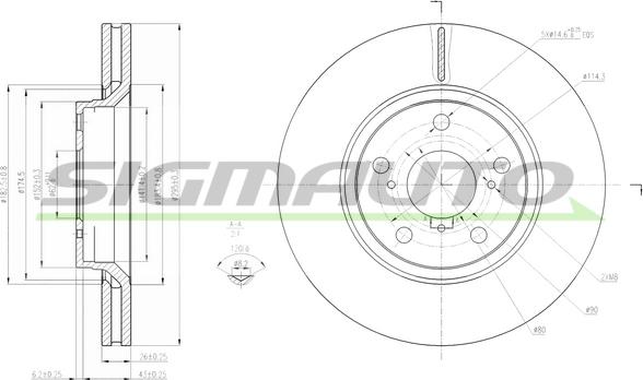 SIGMAUTO DBB756V - Disque de frein cwaw.fr