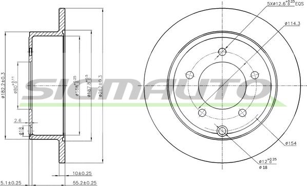 SIGMAUTO DBB762S - Disque de frein cwaw.fr