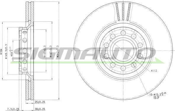 SIGMAUTO DBB707V - Disque de frein cwaw.fr