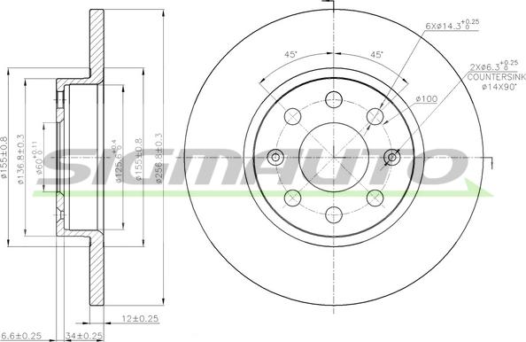 SIGMAUTO DBB784S - Disque de frein cwaw.fr