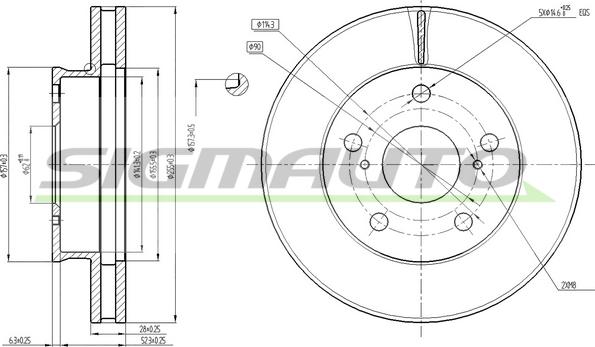 SIGMAUTO DBB782V - Disque de frein cwaw.fr