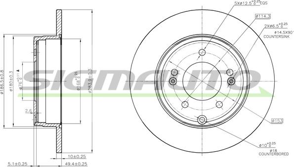 SIGMAUTO DBB787S - Disque de frein cwaw.fr