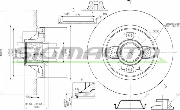 SIGMAUTO DBB735S - Disque de frein cwaw.fr