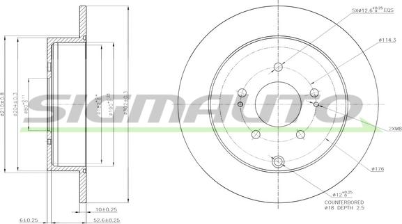 SIGMAUTO DBB737S - Disque de frein cwaw.fr