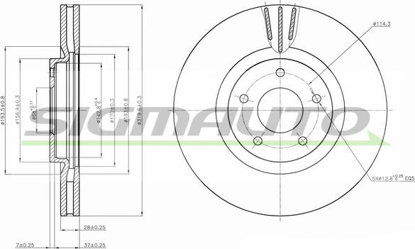 SIGMAUTO DBB724V - Disque de frein cwaw.fr