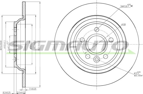 SIGMAUTO DBB720S - Disque de frein cwaw.fr