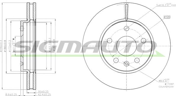 SIGMAUTO DBB721V - Disque de frein cwaw.fr