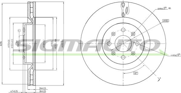 SIGMAUTO DBB773V - Disque de frein cwaw.fr