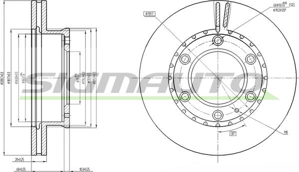 SIGMAUTO DBC459V - Disque de frein cwaw.fr