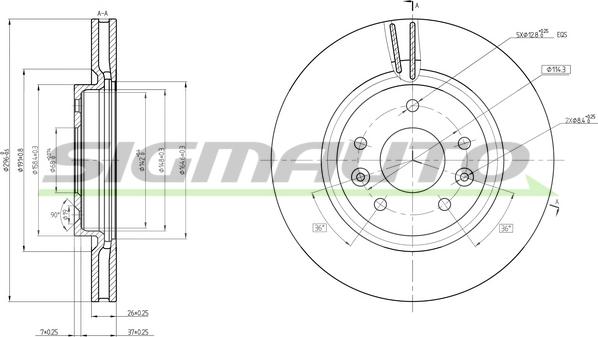 SIGMAUTO DBC466V - Disque de frein cwaw.fr