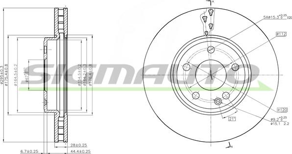 SIGMAUTO DBC460V - Disque de frein cwaw.fr