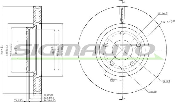 SIGMAUTO DBC463V - Disque de frein cwaw.fr