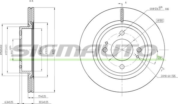 SIGMAUTO DBC467V - Disque de frein cwaw.fr