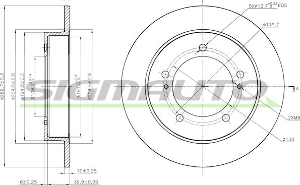 SIGMAUTO DBC411S - Disque de frein cwaw.fr