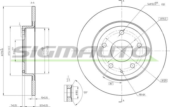 SIGMAUTO DBC477S - Disque de frein cwaw.fr