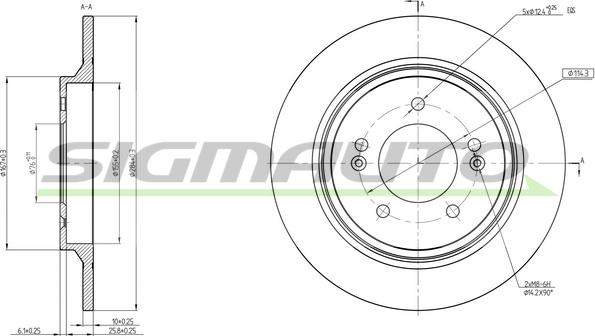 SIGMAUTO DBC604S - Disque de frein cwaw.fr