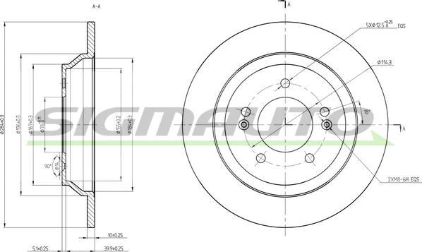 SIGMAUTO DBC608S - Disque de frein cwaw.fr