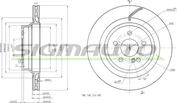 SIGMAUTO DBC611V - Disque de frein cwaw.fr