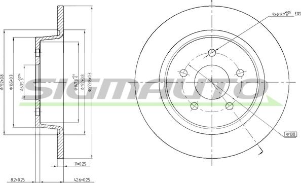 SIGMAUTO DBC058S - Disque de frein cwaw.fr