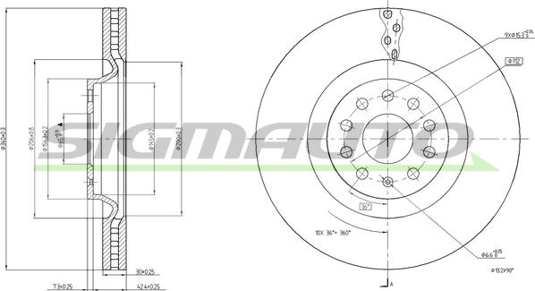 SIGMAUTO DBC000V - Disque de frein cwaw.fr