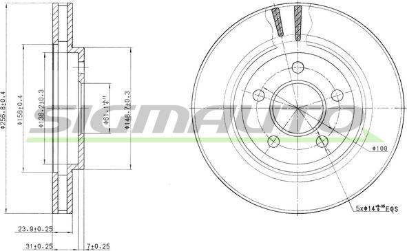 SIGMAUTO DBC001V - Disque de frein cwaw.fr