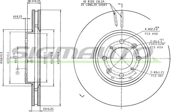 SIGMAUTO DBC011V - Disque de frein cwaw.fr