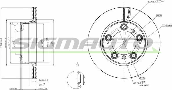 SIGMAUTO DBC023V - Disque de frein cwaw.fr