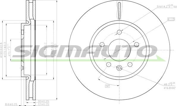 SIGMAUTO DBC191V - Disque de frein cwaw.fr