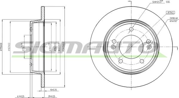 SIGMAUTO DBC193S - Disque de frein cwaw.fr