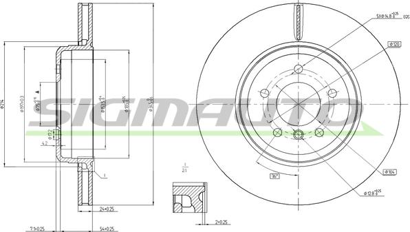 SIGMAUTO DBC154V - Disque de frein cwaw.fr